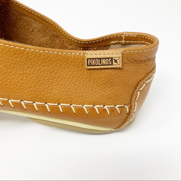 Pikolinos Brown Stitched Leather Tie Loafers Sz 41 - Picture 7 of 11